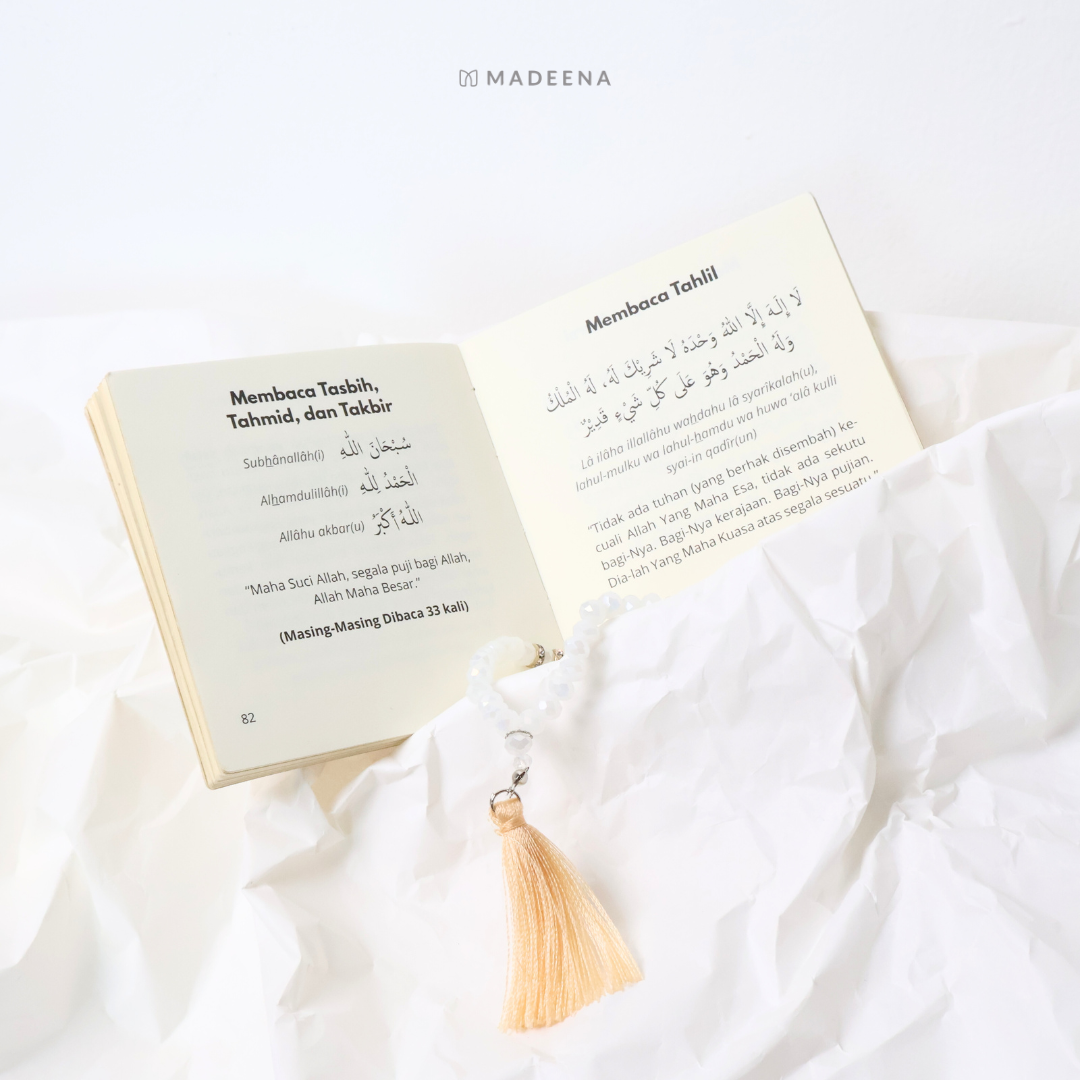 Souvenir Buku Dzikir Pagi Petang & Tasbih Aesthetic Swarovski