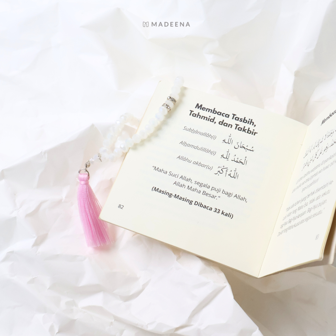 Souvenir Buku Dzikir Pagi Petang & Tasbih Aesthetic Swarovski