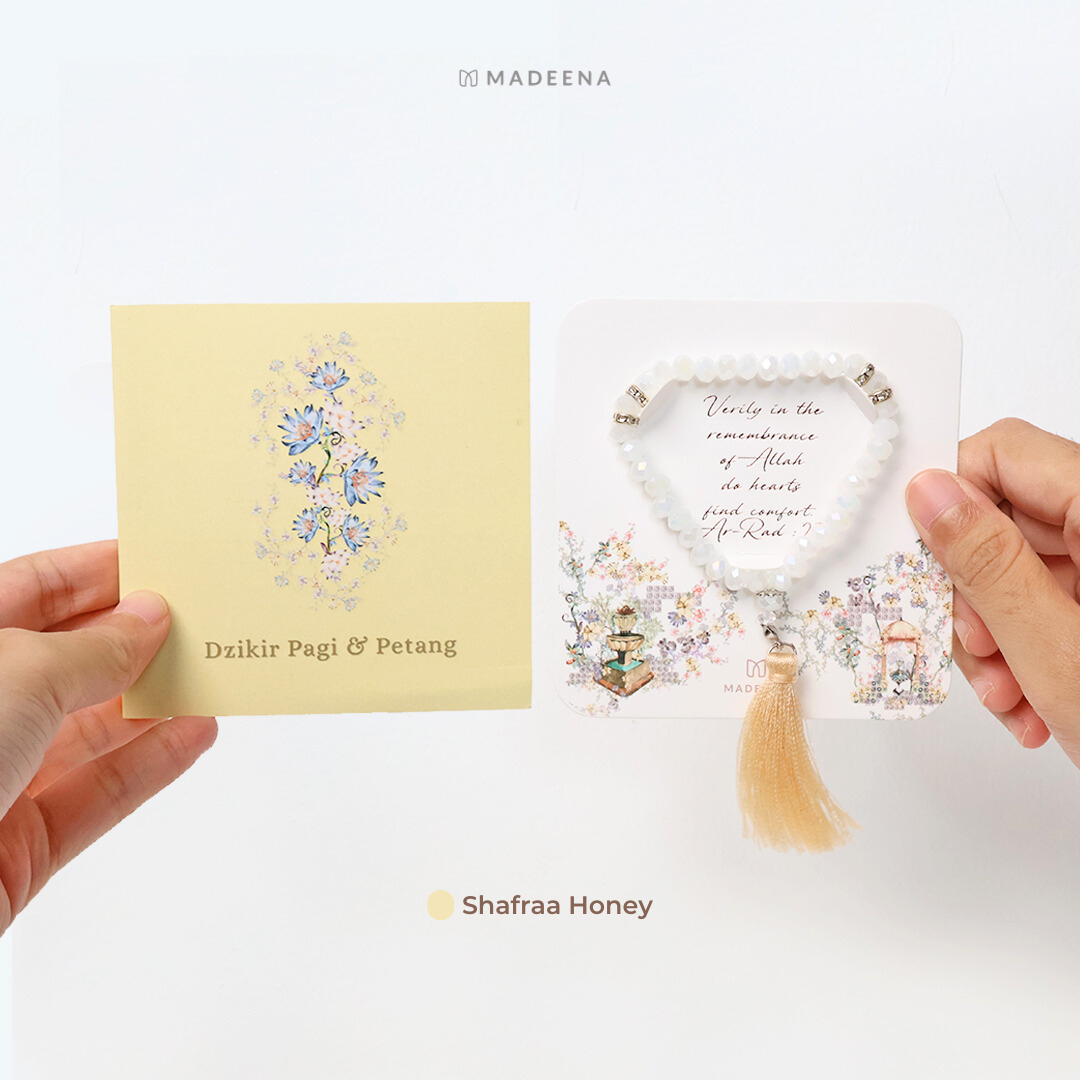 Souvenir Buku Dzikir Pagi Petang & Tasbih Aesthetic Swarovski