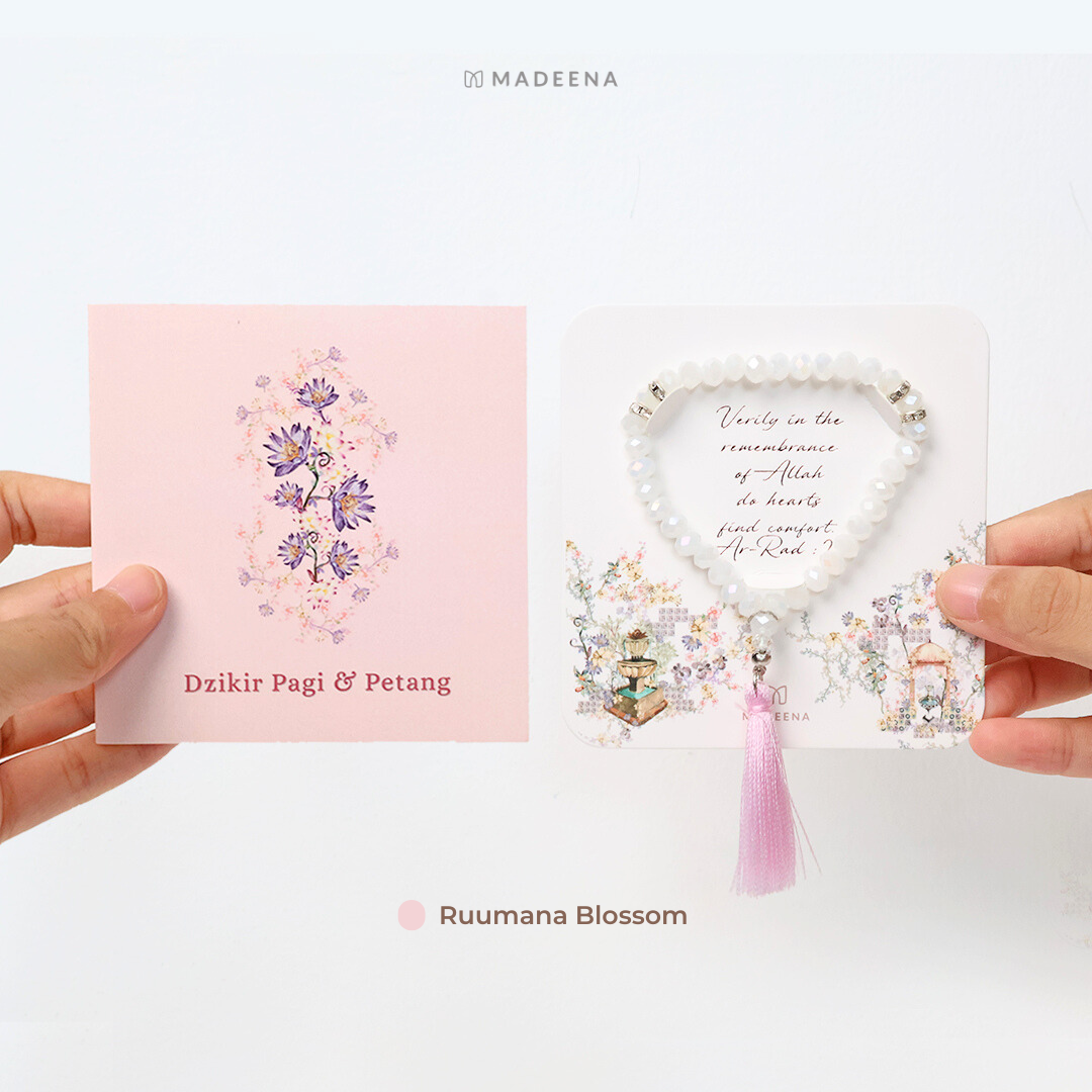 Souvenir Buku Dzikir Pagi Petang & Tasbih Aesthetic Swarovski