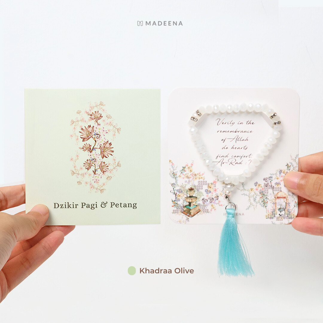 Souvenir Buku Dzikir Pagi Petang & Tasbih Aesthetic Swarovski