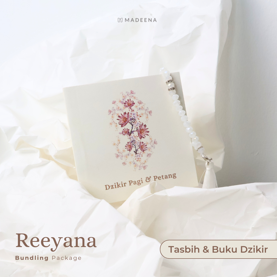 Souvenir Buku Dzikir Pagi Petang & Tasbih Aesthetic Swarovski