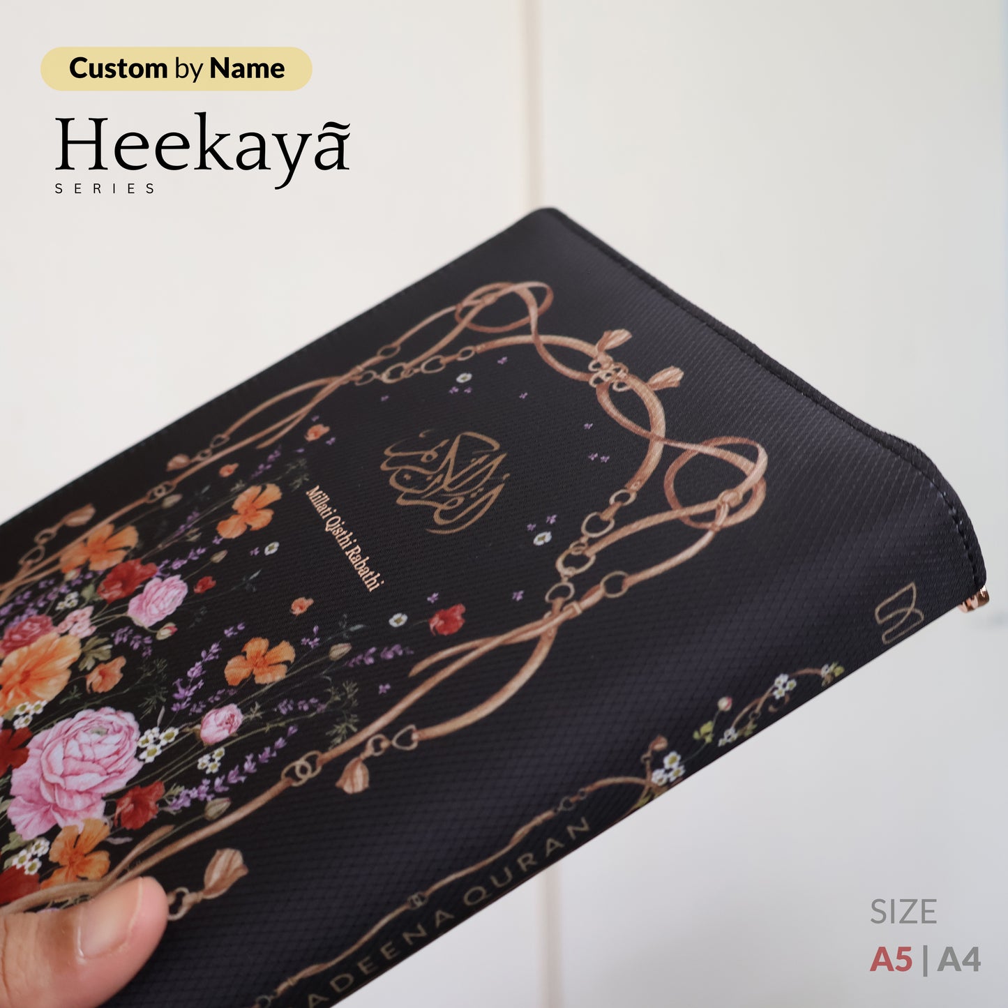 Alquran Custom Nama (Bisa Tulis Nama di Cover) Heekaya Resleting by Madina Quran